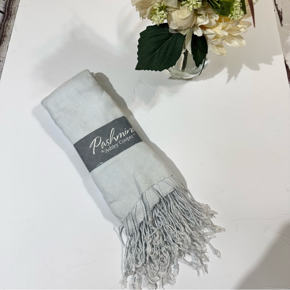 Pashmina by Ashley Cooper Spring Blue Scarf
